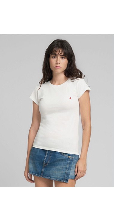 スリムフィット・クルーネックTシャツ 詳細画像 ホワイト 2
